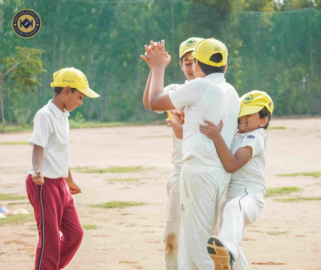 Kreeda Kshetra players celebrating together during a match