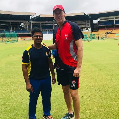 A batting camp session on the ground