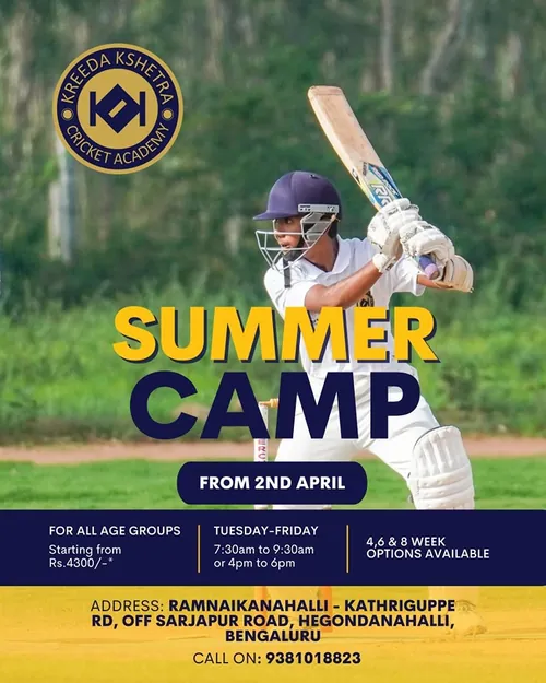 Kreeda Kshetra summer camp poster